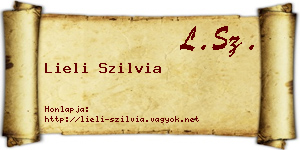 Lieli Szilvia névjegykártya